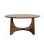 Lumi Walnut Effect Wooden Round Coffee Table
