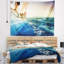 Tapisserie de bord de mer naviguant dans les eaux ondulées-28491022