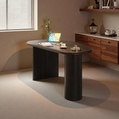 Vintage-style irregular-shaped desk