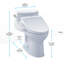 Supreme® II 1.28 GPF (Water Efficient) Elongated Bidet Toilet with High Efficiency Flush (Seat Included)