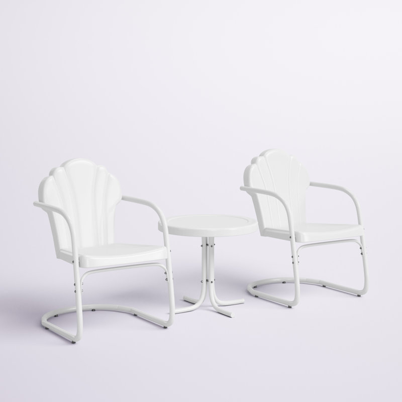 Burley Metal 2 - Person Seating Group, White Satin
