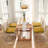 Marlow 18.8" H Cane Rattan Upholstered Cantilever Dining Chairs with Steel Frame (Set of 2)-1459790173-1459790168