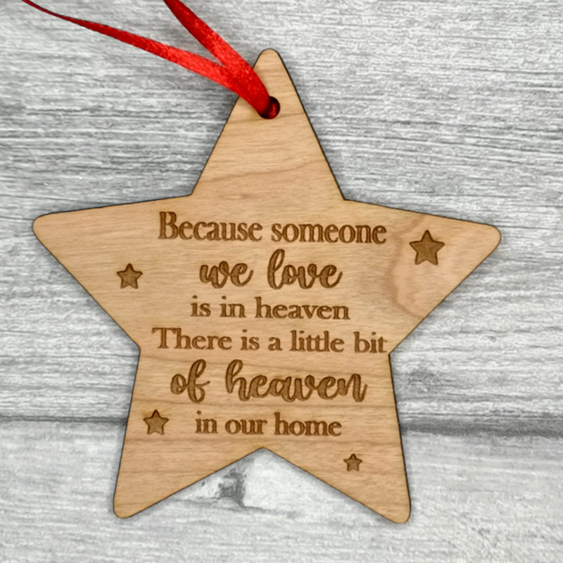 8cm Wood Holiday Shaped Ornament