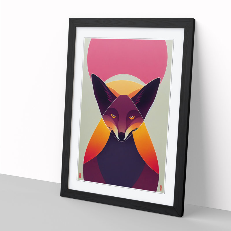 Stewartsville Surrealistic Fox - Wall Art, 34cm H x 25cm W x 2cm D, Oak