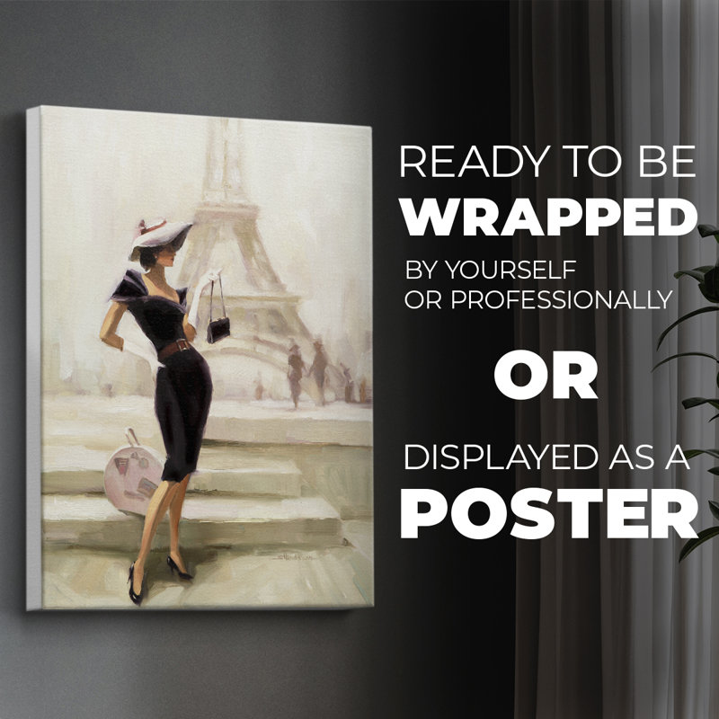 «Love, From Paris», impression sur toile seulement - non encadrée, H 36 po x l 24 po