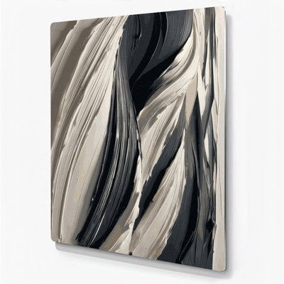 Art mural en métal gris anthracite DiagonalStripes