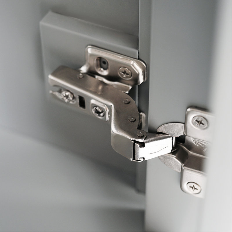 Meuble-lavabo de 20 po avec lavabo sous-comptoir à un trou, couleur grise, finition peinte, porte à fermeture douce, support de rangement sur la tablette inférieure ouverte, charnières en acier inoxydable, armoire encastrée en céramique à assembler