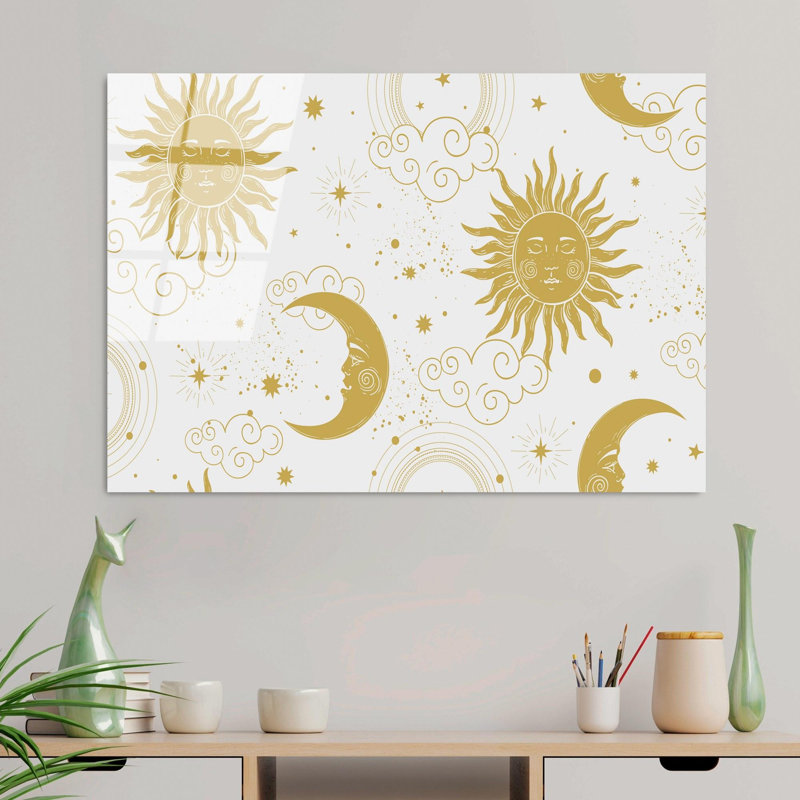 Superbe peinture murale en verre trempé 27,6 po x 39,4 po | 100% verre trempé, épaisseur: 0,16 pouce | Décoration élégante pour le salon ou le bureau, durable et facile à nettoyer, idée de cadeau parfaite
