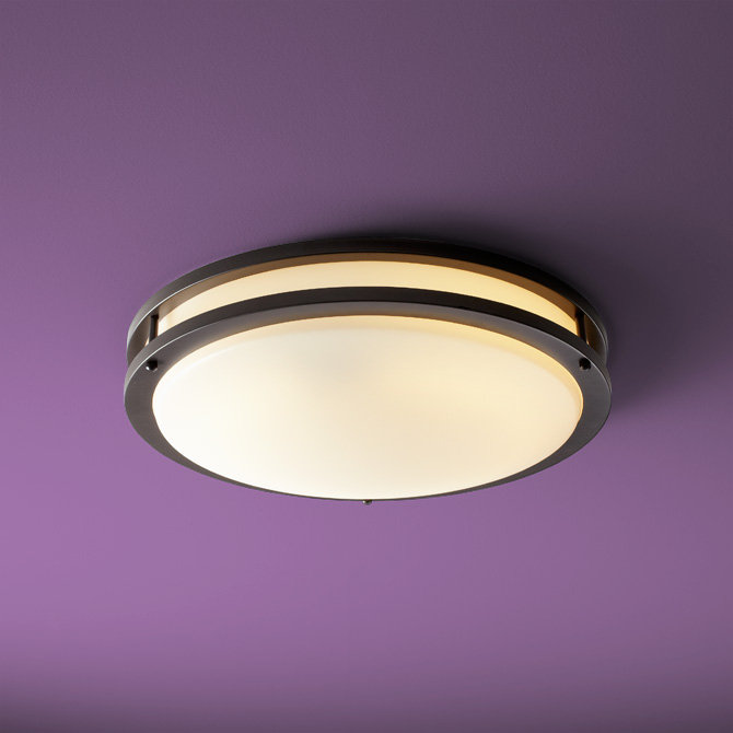 Oracle Acrylic Flush Mount, Old World