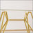 47.3-Inch Rectangular Glass Dining Table, Modern Style, Sturdy Metal Legs, Suitable For 1-6 People, Ideal For Dining And Living Rooms, Gold
