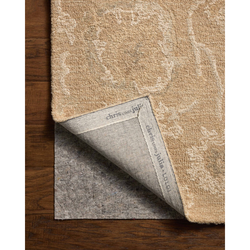 Chris Loves Julia x Loloi Dorothea Sand / Pebble Area Rug, Square 1'6"
