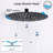 10-Inch High Pressure Rainfall Shower Head High Flow Stainless Steel Shower Head-62074668-123244138-123244136
