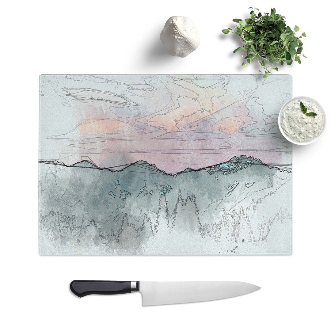 Glass Mountain Divide in Abstract Chopping Board