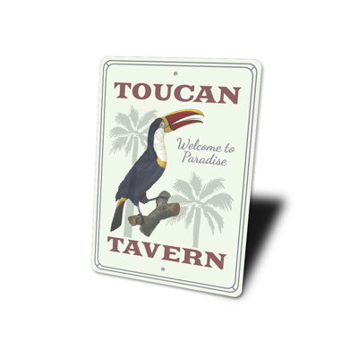 Toucan Tavern Aluminum Sign