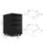 Modern 3 - Drawer Metal Filing Cabinet For Office Use, Black Color, Installation Required, 2 Keys Lockable Drawers, 1 Pencil Tray, Extra Large Storage In Third Drawer, Dumping Fifth Wheel, 4 Swivel