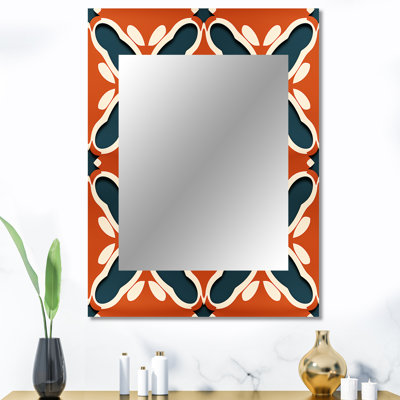 Terra Cotta Trellis Charm - miroir mural Paisley, miroir Glam, impression sur métal