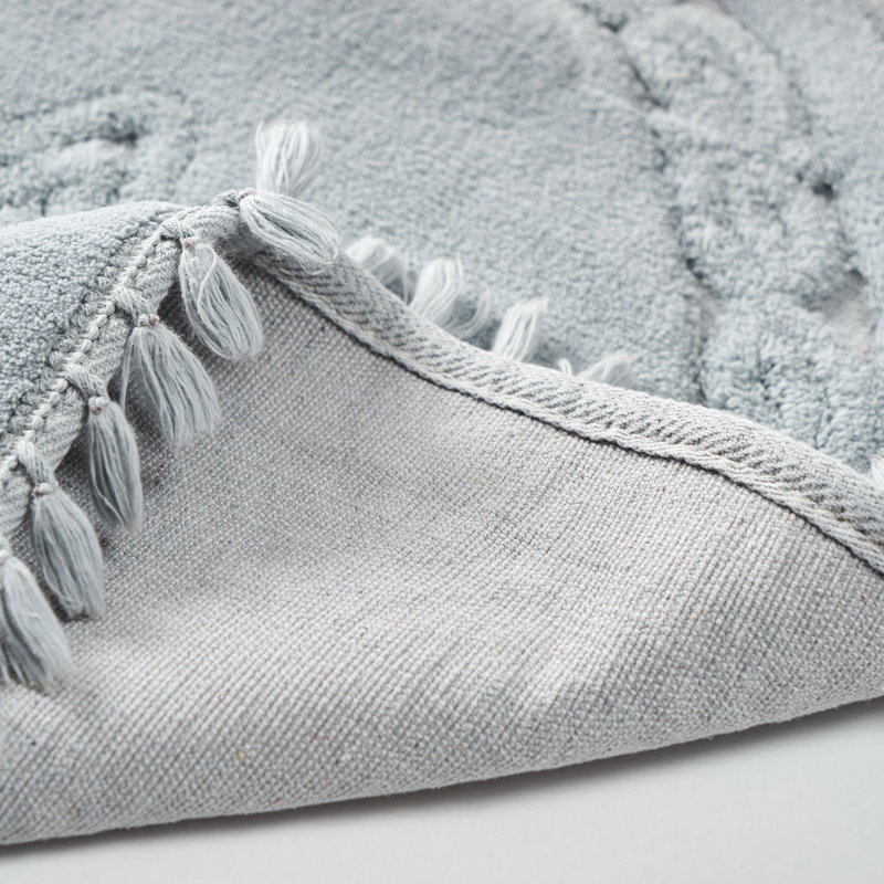 Ensemble de 2 tapis de bain Haversham, Gris clair