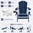 6-Piece Folding Adirondack Chair Set – All-Weather HDPE Outdoor Lounge Chairs with Cup Holders, Classic Firepit Seating for Patio, Backyard, Deck, or Garden-241080629