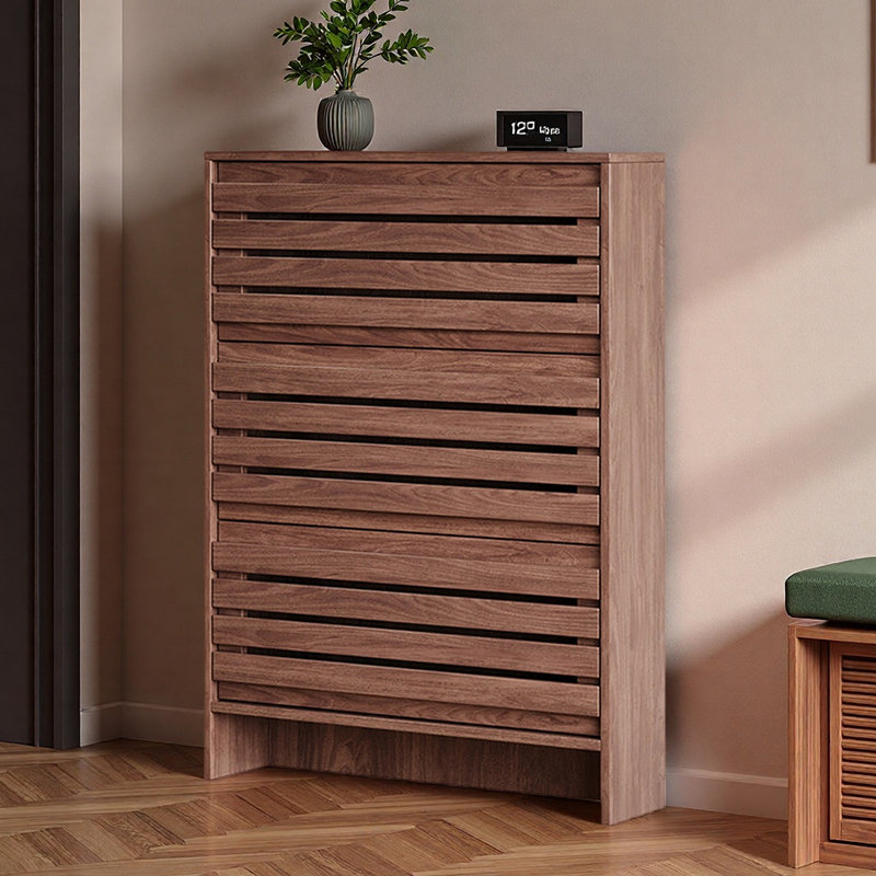 Kidwelly, 49.21" H x 35.43" W x 7.87" D, Dark Brown Wood