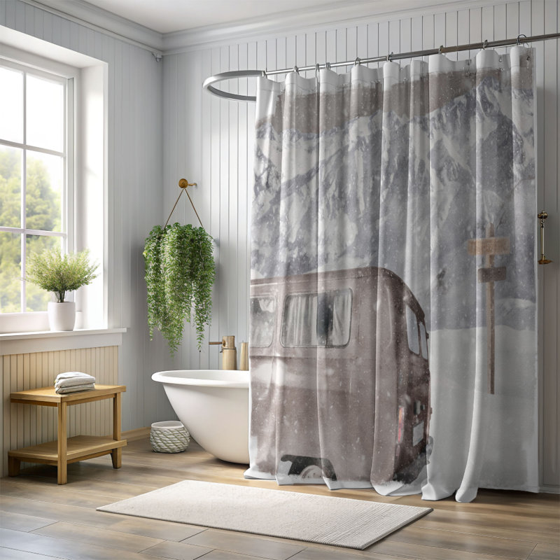 Brooksey Shower Curtain, 74"H x 71"W