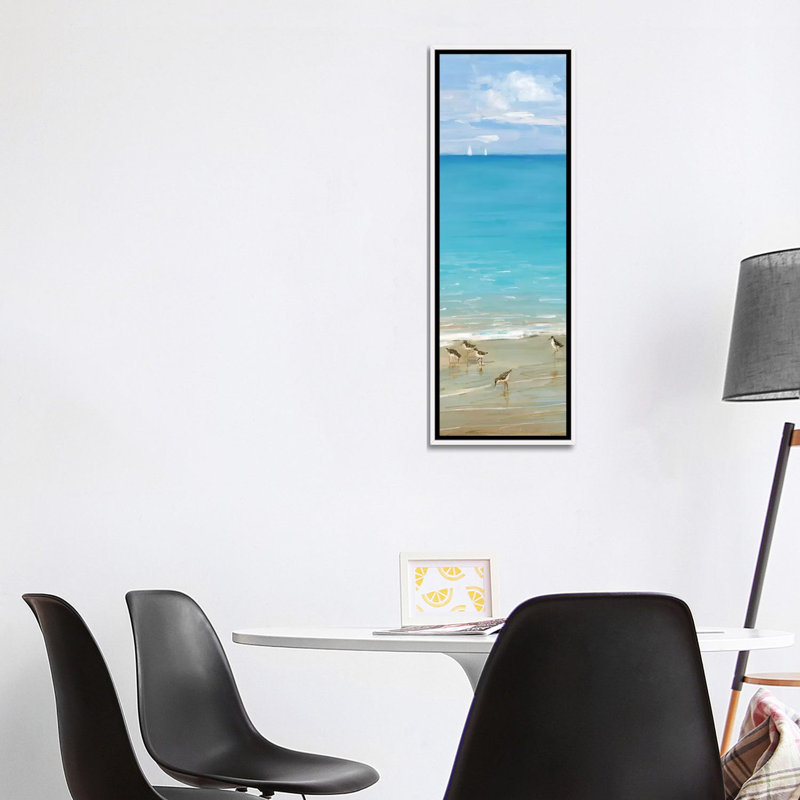 «Brunch on the Beach II» par Sally Swatland, reproduction d'art panoramique sur toile, H 48 po x l 16 po x P 1,5 po