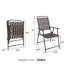 Rouille - 2 chaises pliantes et table en verre, capacité de 350 lb, conception respirante pour table de patio, support, sièges, petits espaces extérieurs idéaux