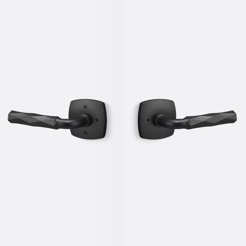 Rosette Forma Intimité en noir mat, Grip Vertex en noir mat, Noir mat / noir