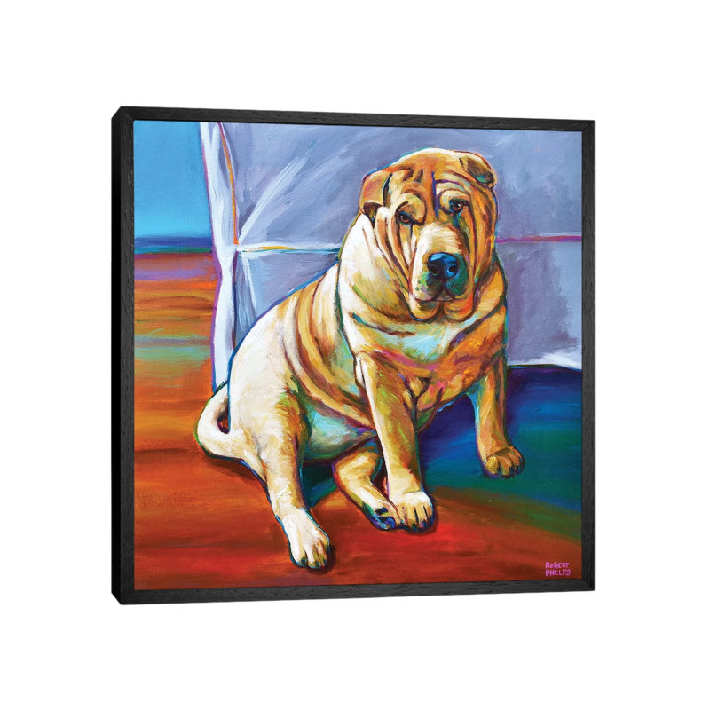 Shar-pei by Robert Phelps - Gallery-Wrapped Canvas Giclée on Canvas, Black Framed, 66.04 cm H x 66.04 cm W