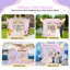 Enchanteur rose pastel Bounce House: 5-en-1 avec toboggan, souffleur et accessoires - Sécuritaire, durable et rapide pour un plaisir intérieur / extérieur (3 à 8 ans)