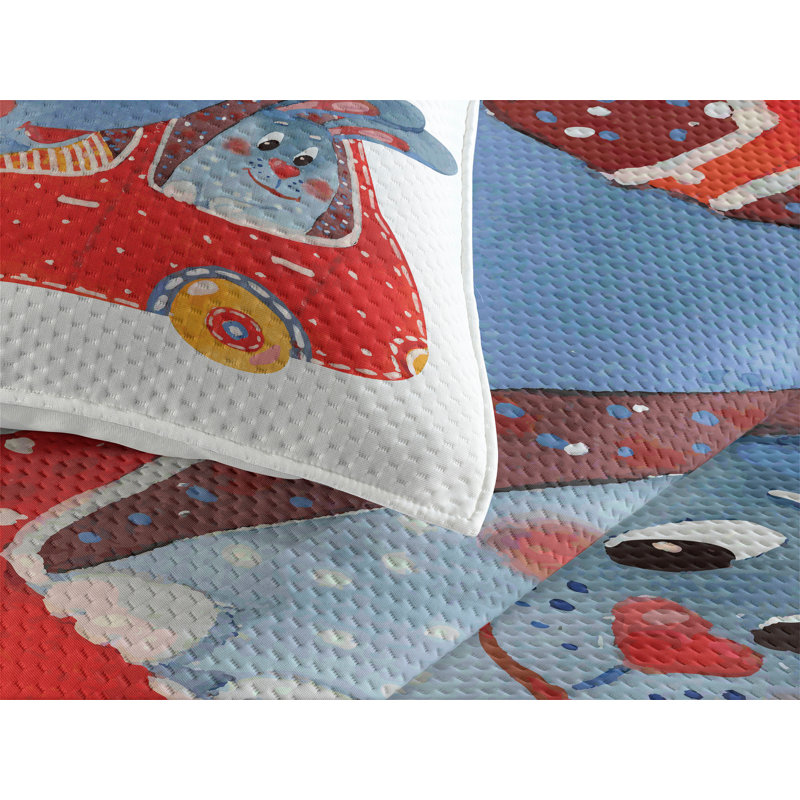 Polyester Coverlet, King Bedspread + 2 Shams
