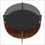 Table basse Mid-Century moderne avec plateau en verre et tablette de rangement en bois, structure en métal noir, conception ronde, peu encombrante, 32,28 pouces-131255174