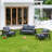 54.9'' Wide Straight Powder Coated Aluminum Patio Sofa with Cushions