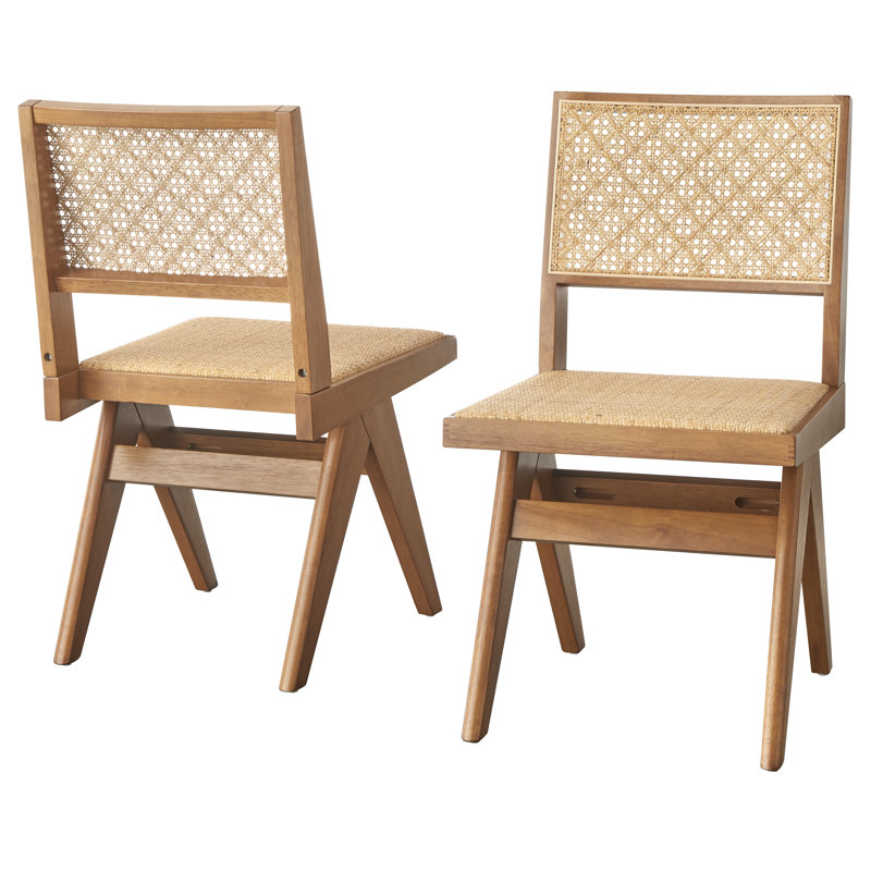 Solid Wood Dining Chairs (Set of 2)