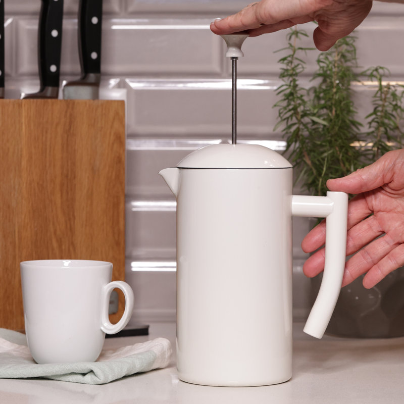 Cafetière à piston 34 oz Frielling, Blanc neige