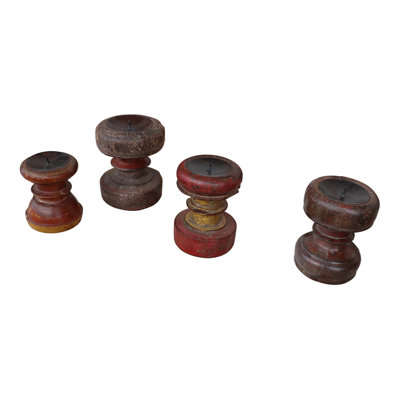 6'' H Solid Wood Candlestick
