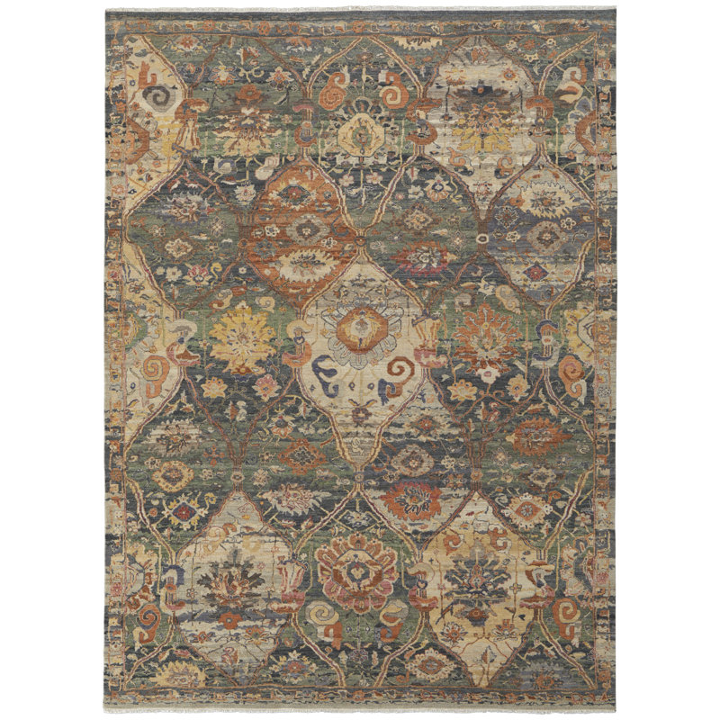 Tapis marocain transitionnel Tijon, Doré, Rectangle 8'6" x 11'6"