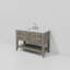 Brown Oak Single Bath Vanity 48 In. W X 22 In. D, Carrara Marble Top, And Faucet Set-117970939