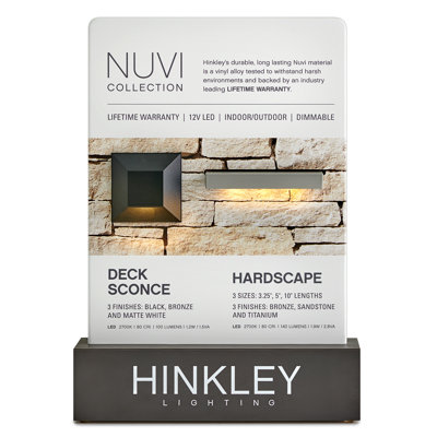 Hinkley Nuvi Rectangular Deck Sconce