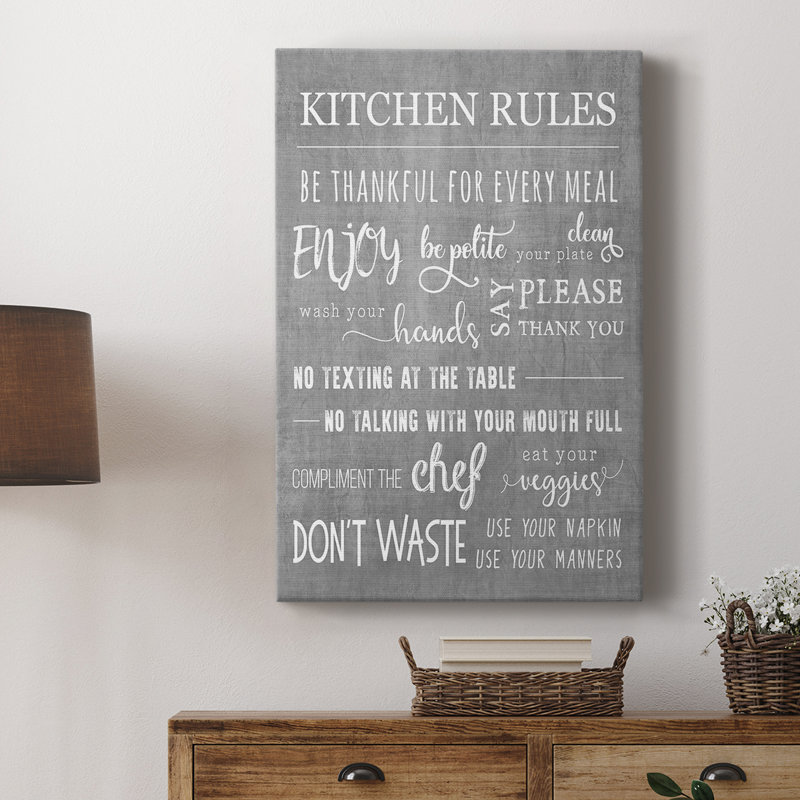 Neutral Kicthen Rules - Cavas de galerie sur mesure, H 36 po x l 24 po