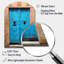 Porte bleue rétro rétro - art mural asymétrique rétro - forme d'arche-1009160623