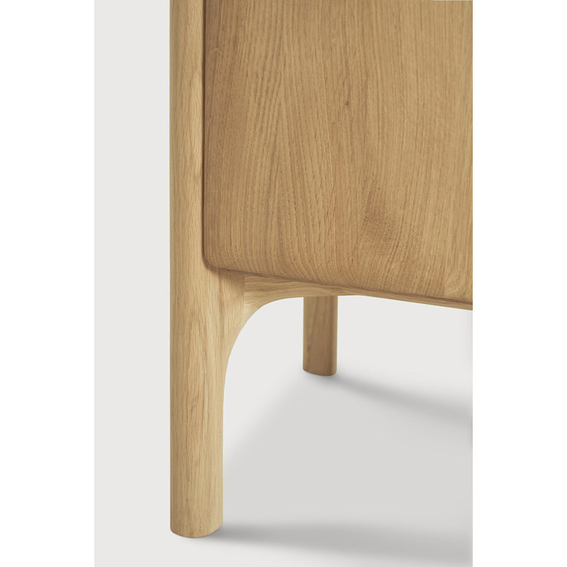Pi 47'' W Solid Wood Server, Oiled Oak