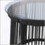 Table d'appoint MOONSTONE en corde tendue avec plateau en verre trempé pour espaces modernes-202945456