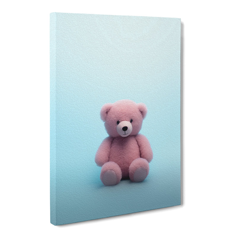 Teddy Bear Minimalism No.2 - Wrapped Canvas, 50cm H x 35cm W x 3cm D