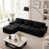 Noir - 3 sièges + 1 fauteuil