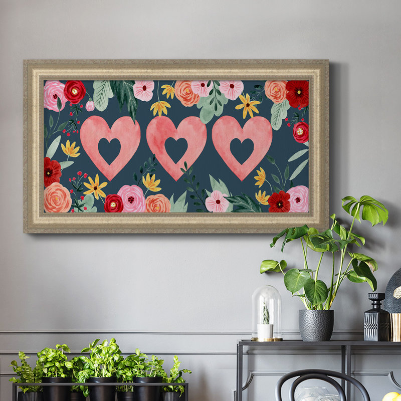 Collection Sweet Hearts - impression sur toile simple, H 25 po x l 45 po x P 2,5 po
