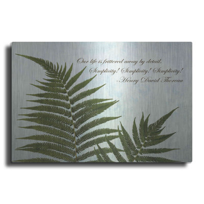 «Delicate Fern» par Debra Van Swearingen, art mural en métal