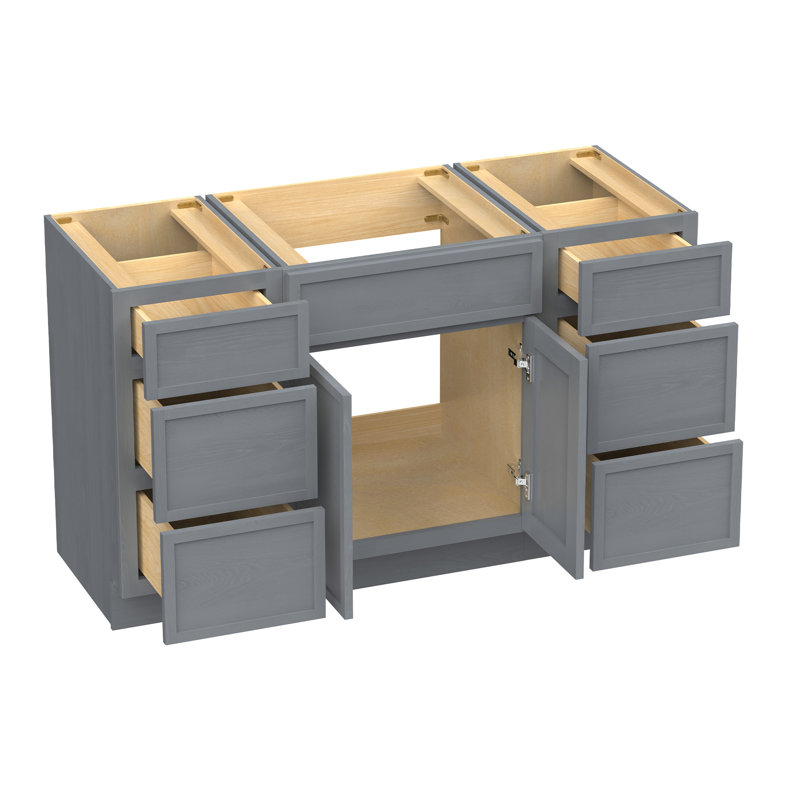 Base de meuble-lavabo simple 54 po seulement, Argent