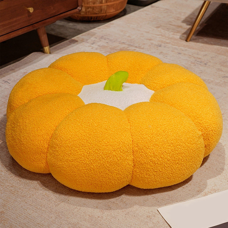 Pumpkin Futon Cushion Window Cushion Tatami Thickened Butt Cushion Bedroom Living Room Cushions Lazy Back Cushions, Yellow