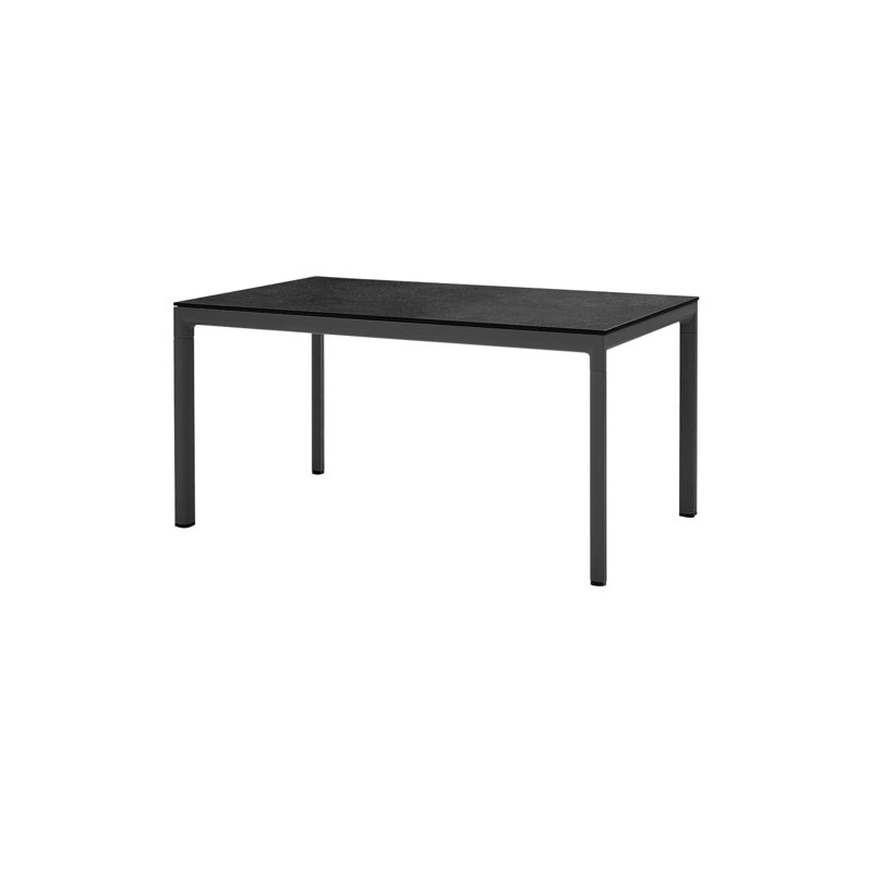 Drop Outdoor Dining Table, 39.4" W x 78.8" L x 29" H, Light Gray, Fossil Black