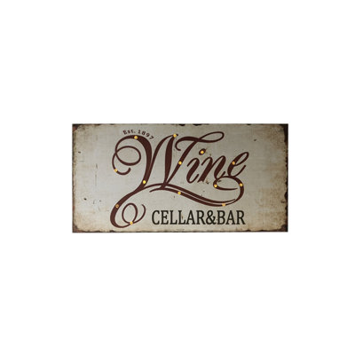Décoration murale boîte à del à vin cellars